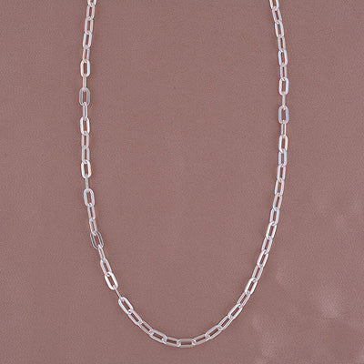 Alluring Plain 925 Sterling Solid Silver Chain